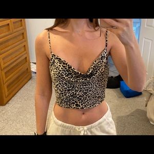 Leopard crop top